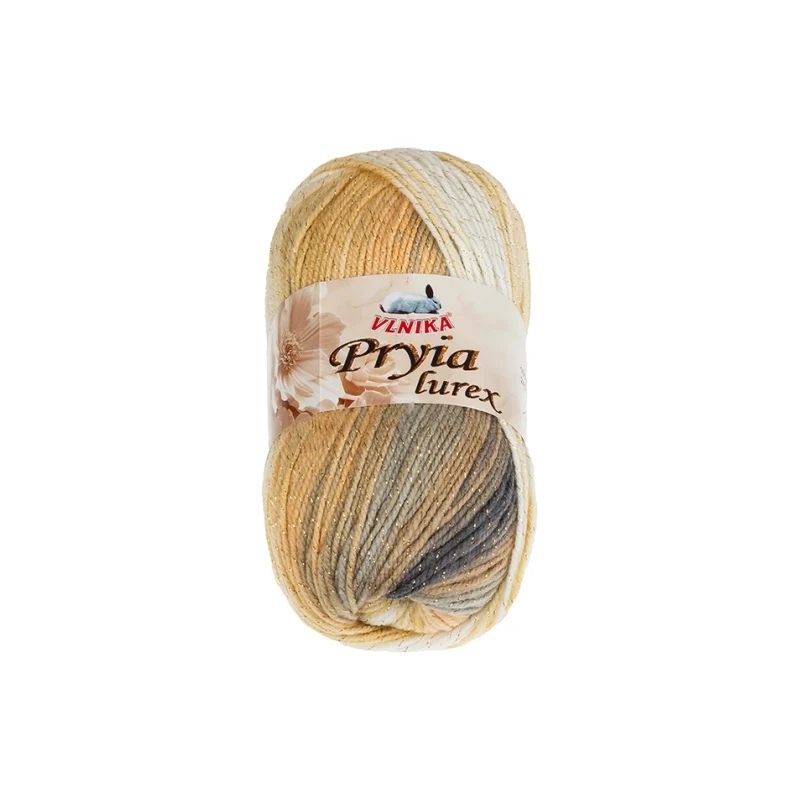 Bellatex Příze PRYIA lurex 100g / 245 m Béžová,Bílá 112324445