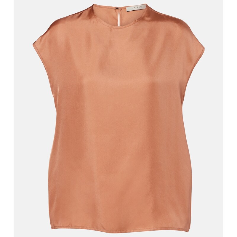 Asceno Dasha silk twill top