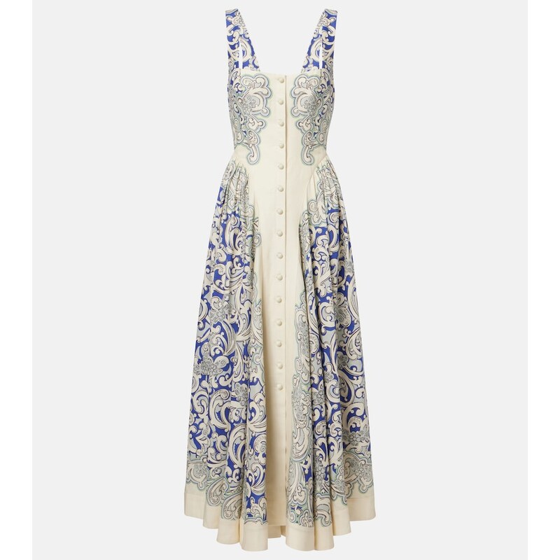Alemais AlÃmais Printed linen-blend dress