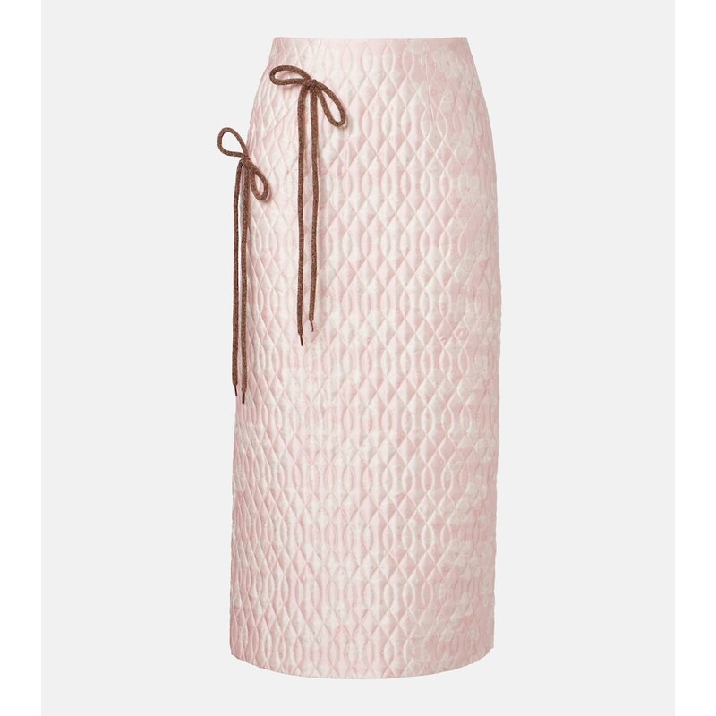 Simone Rocha Floral quilted pencil skirt