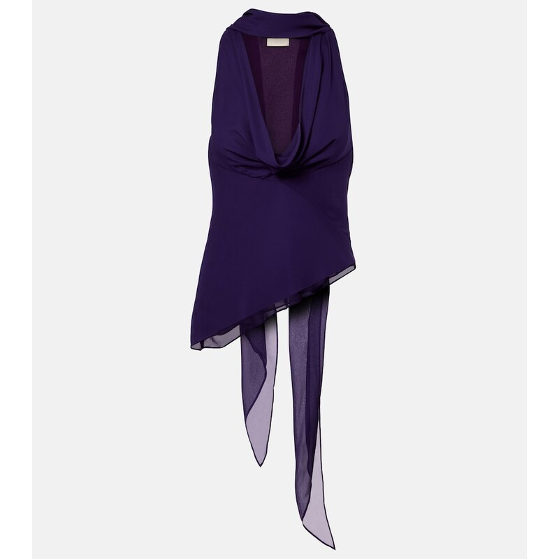 De La Vali Diosa draped georgette top