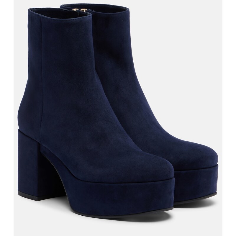 Gianvito Rossi Sally suede platform ankle boots