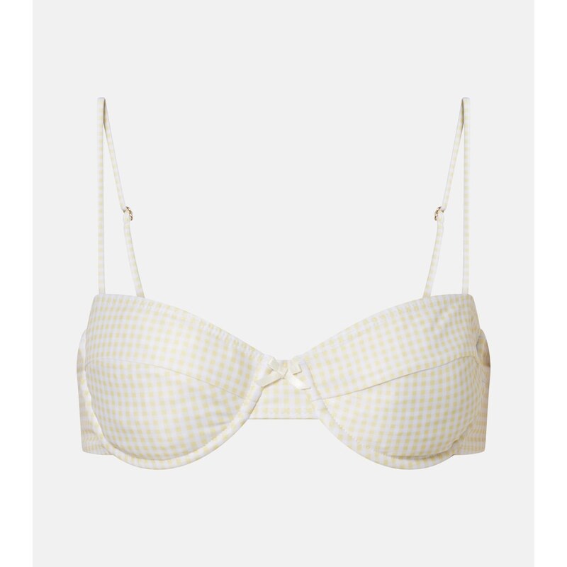 Faithfull Arelli gingham bikini top