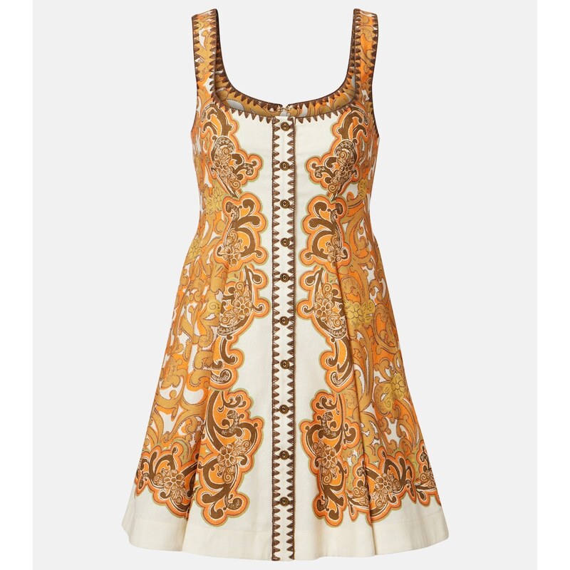 Alemais AlÃmais Printed linen and cotton minidress