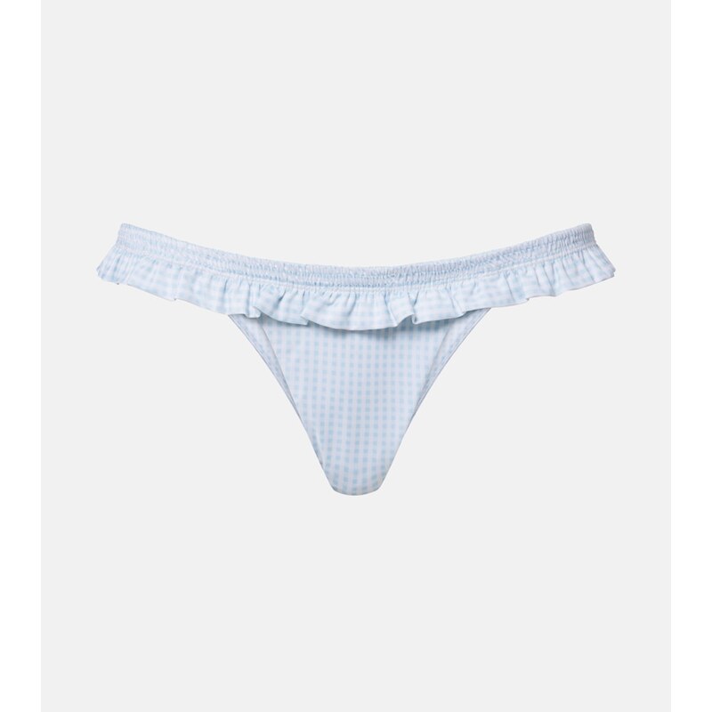 Faithfull Esterel ruffled gingham bikini bottoms