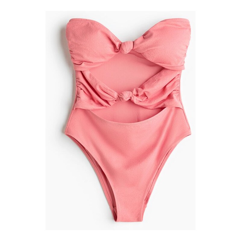 H&M - Plavky bandeaus vyztuženými košíčky - Růžová