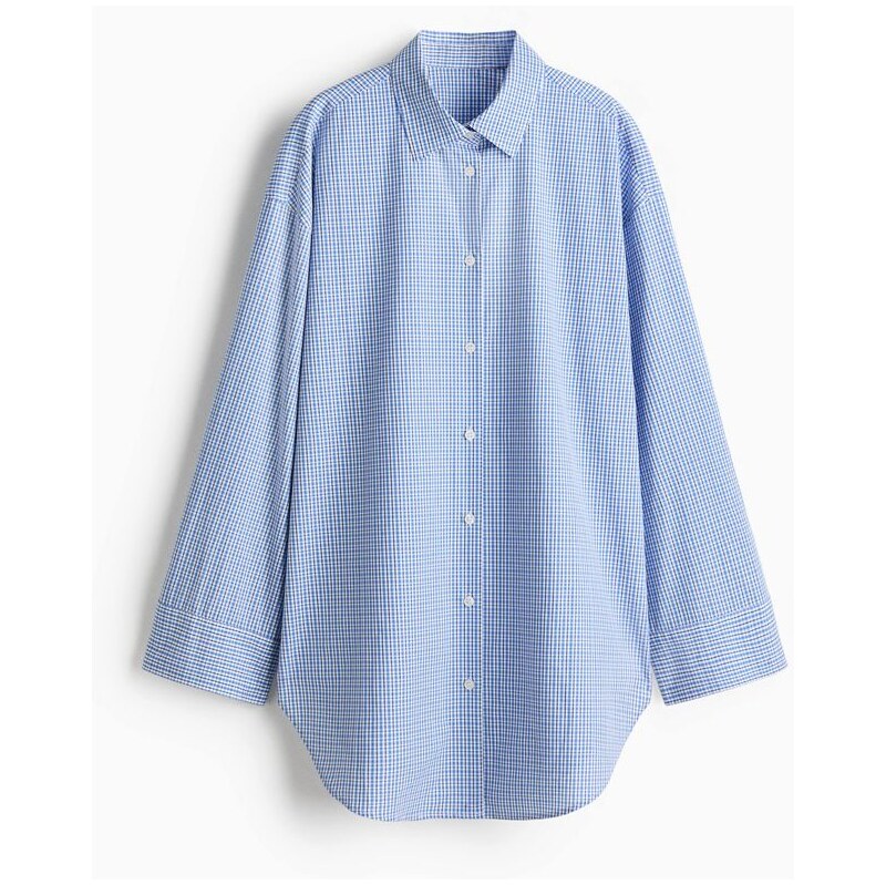 H&M - Oversized košile resort - modrá 114804968