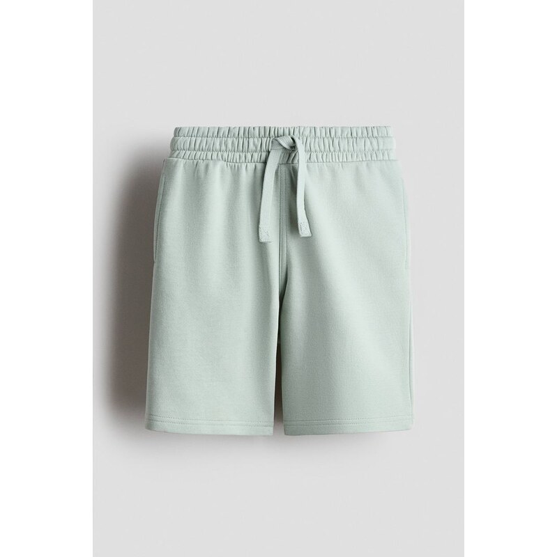 H&M - Teplákové šortky - Světlá Kouřově Zelená