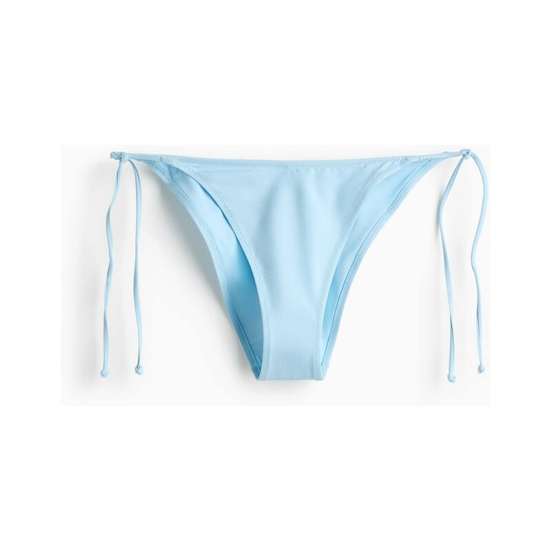 H&M - Zavazovací bikinové kalhotky tanga - Bleděmodrá