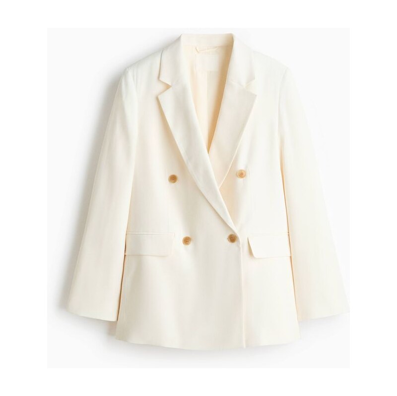H&M - Dvouřadové sako - bílá 114805096