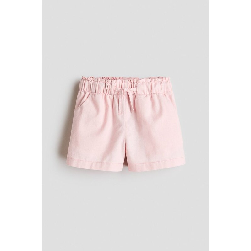 H&M - Šortky z lněné směsi - Světle Růžová