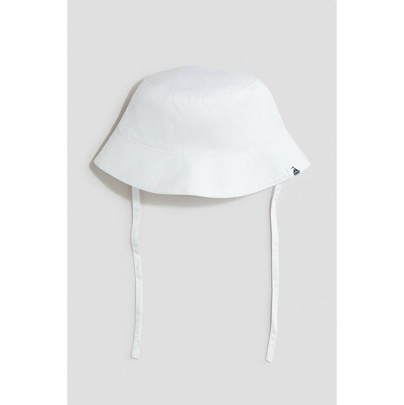H&M - Bavlněný klobouk bucket - Bílá