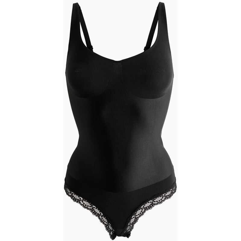 H&M - Bezešvé body Light Shape - černá 114805284