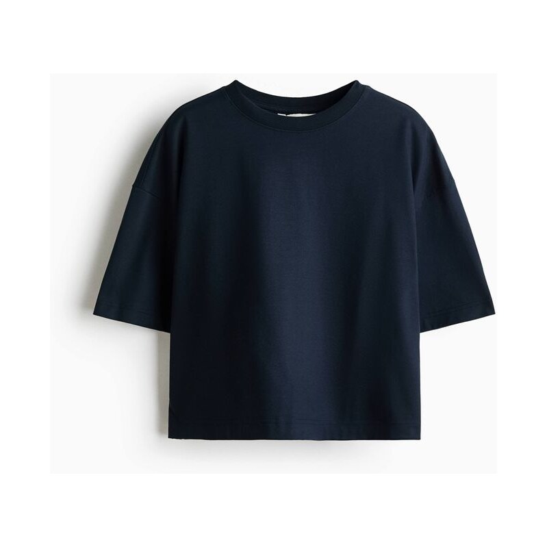 H&M - Tričko boxy - Námořnická Modř