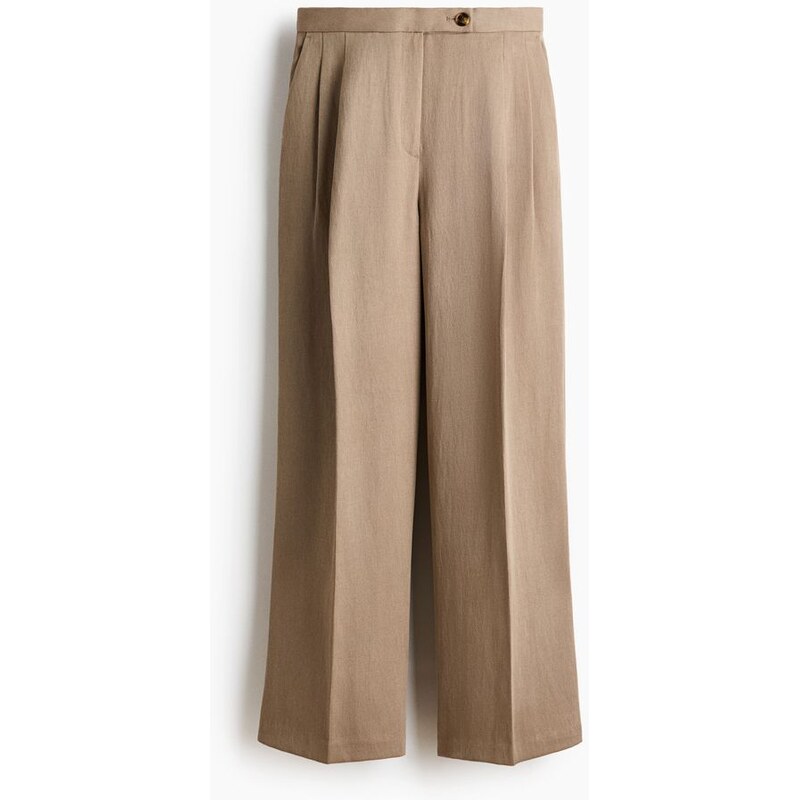 H&M - Široké elegantní kalhoty - Béžová
