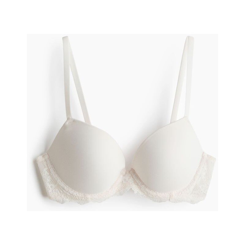 H&M - Push-upka z mikrovlákna - Bílá