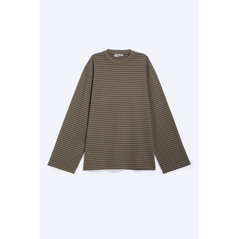 H&M - Oversized Long Sleeve T-shirt - béžová 114805394
