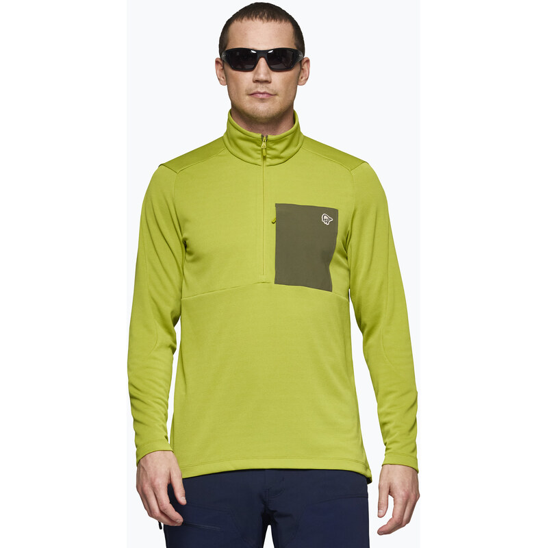 Pánská trekingová mikina NORRONA Femund Warm1 Zip Neck golden