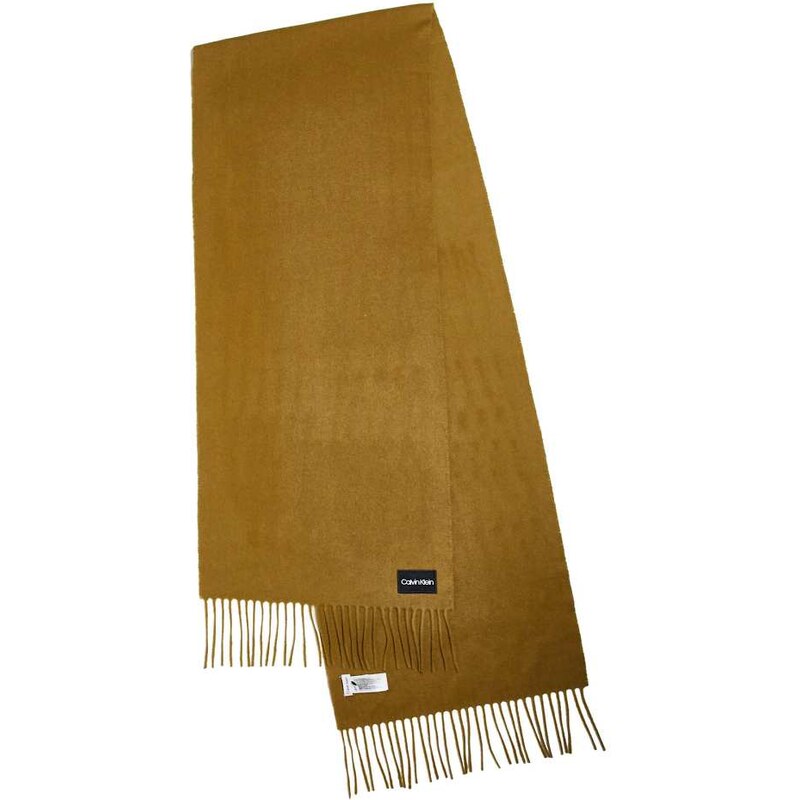 Calvin Klein wool scarf in tan-Brown