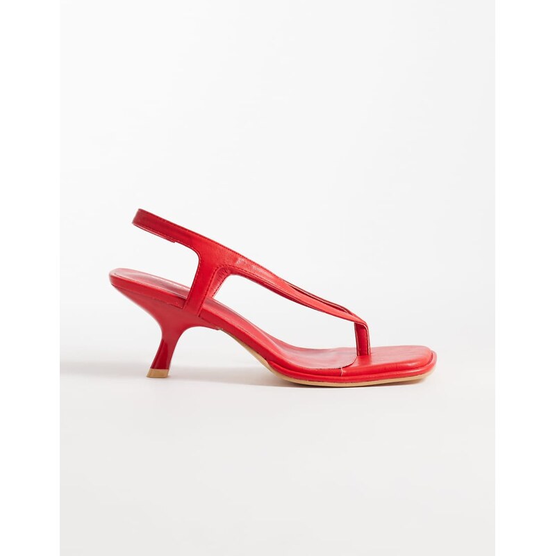Glamorous heeled sandals in red 115518968
