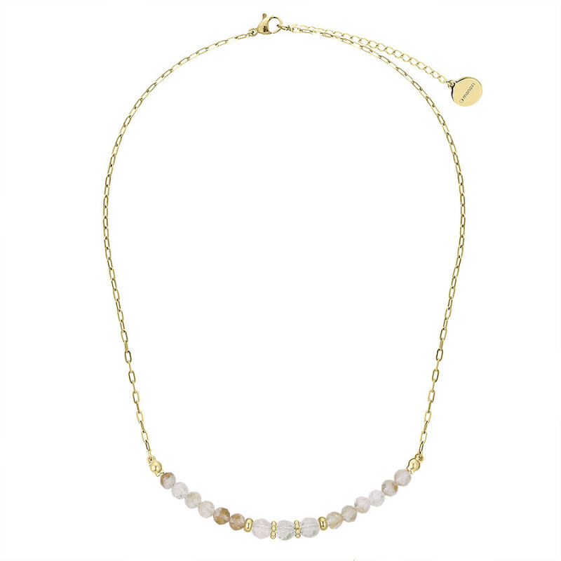 Manoki Luxusní choker náhrdelník Soléne - citrín, pozlacená 114806741