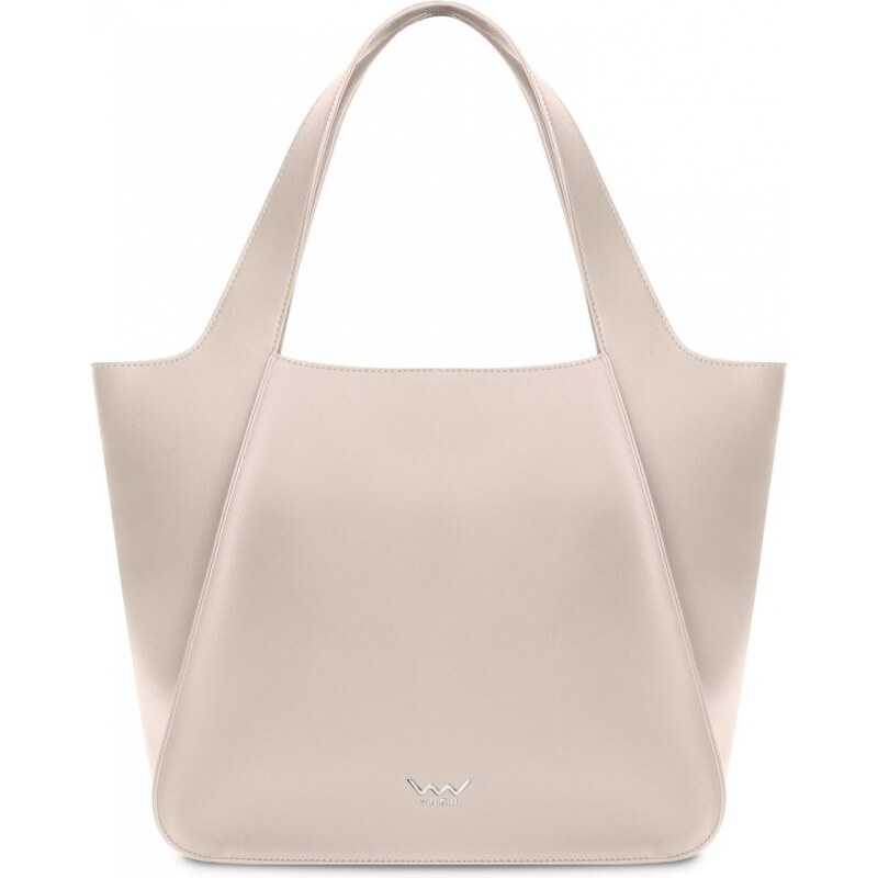 VUCH Trendy dámská koženková kabelka na rameno Calyste Middle Cream, 114810266