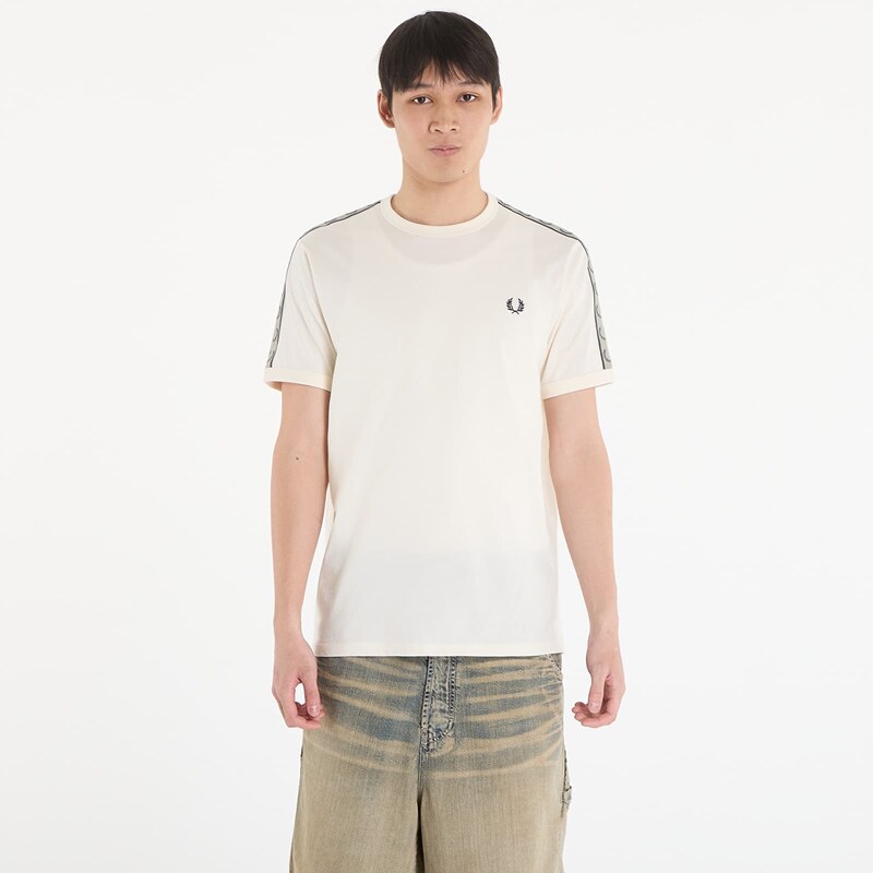 Tričko FRED PERRY Contrast Tape Ringer T-Shirt Ecru/ Navy L