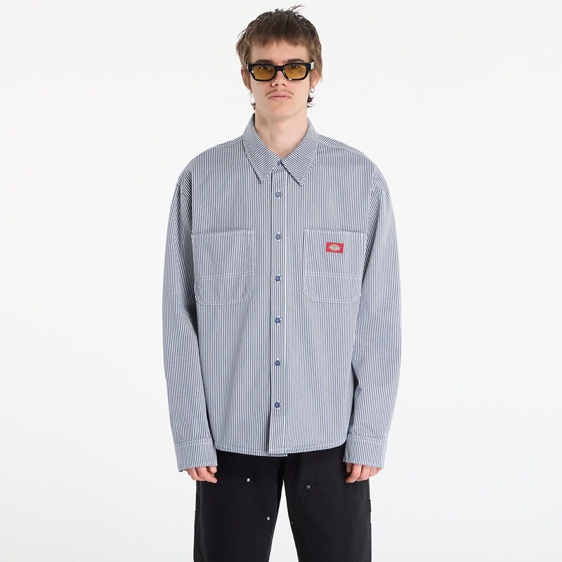 Košile Dickies Hickory Work Shirt Ls Retro Indigo L
