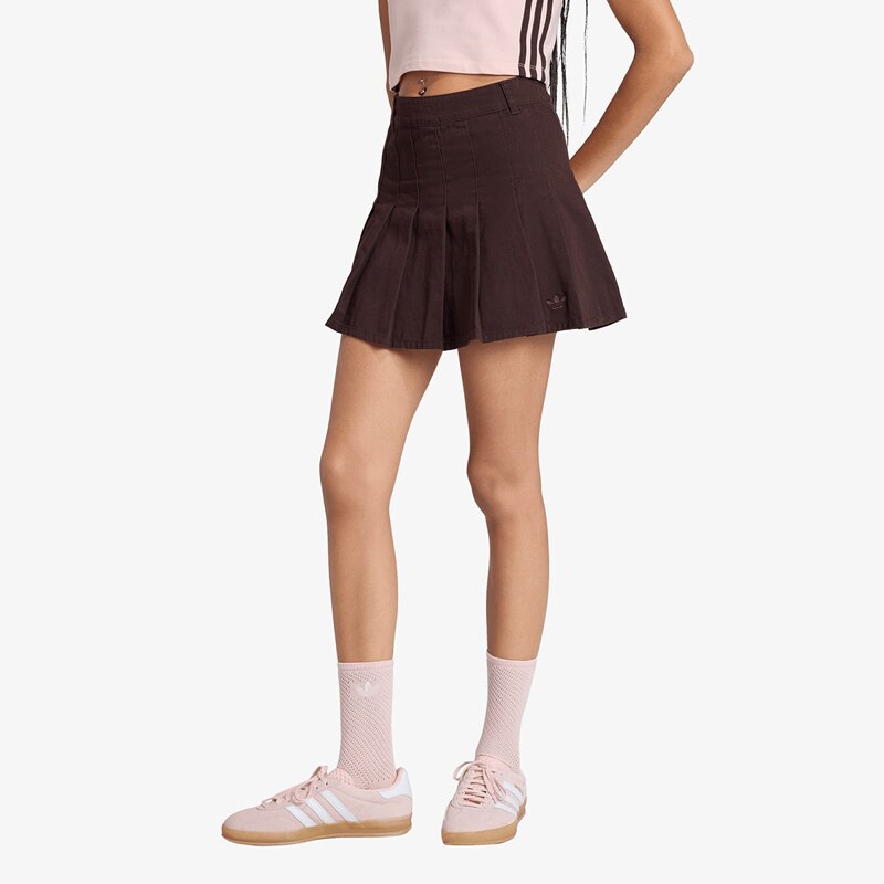 adidas Originals Sukně adidas Twill Pleated Skirt Aurora Coffee