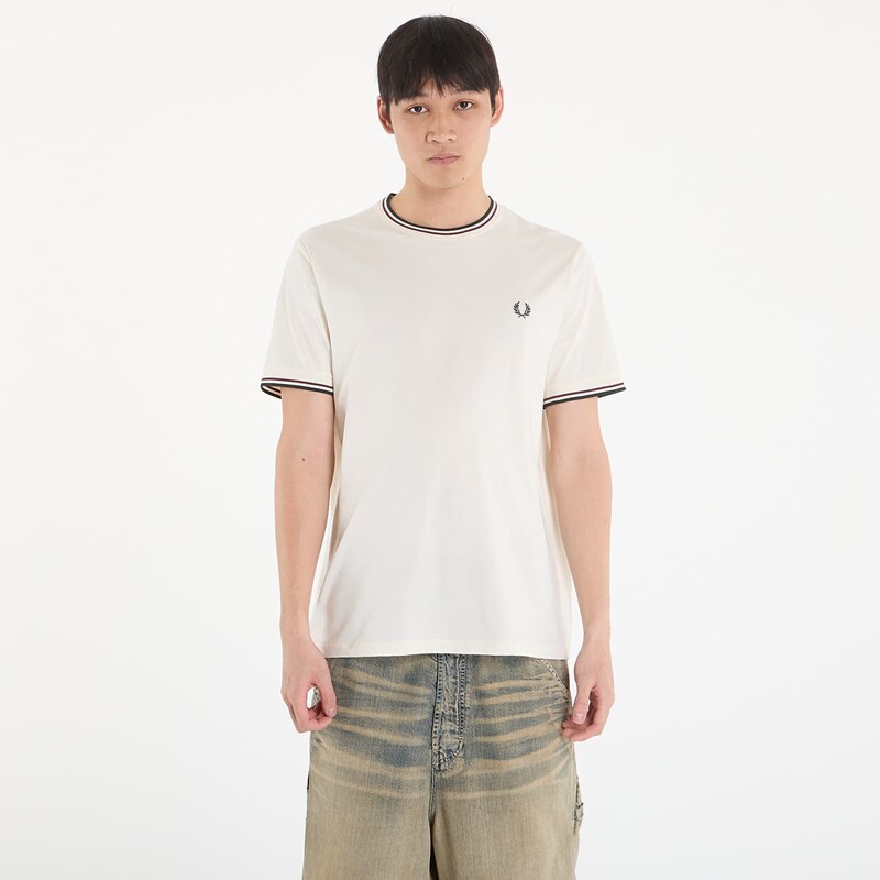 Tričko FRED PERRY Twin Tipped T-Shirt Ecr/ Oxbld/ Grsrts S