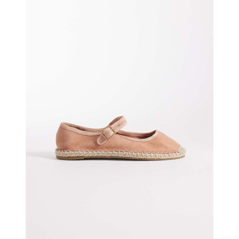 ASOS DESIGN Jasmine mary jane espadrille ballet in blush-Pink 115517936