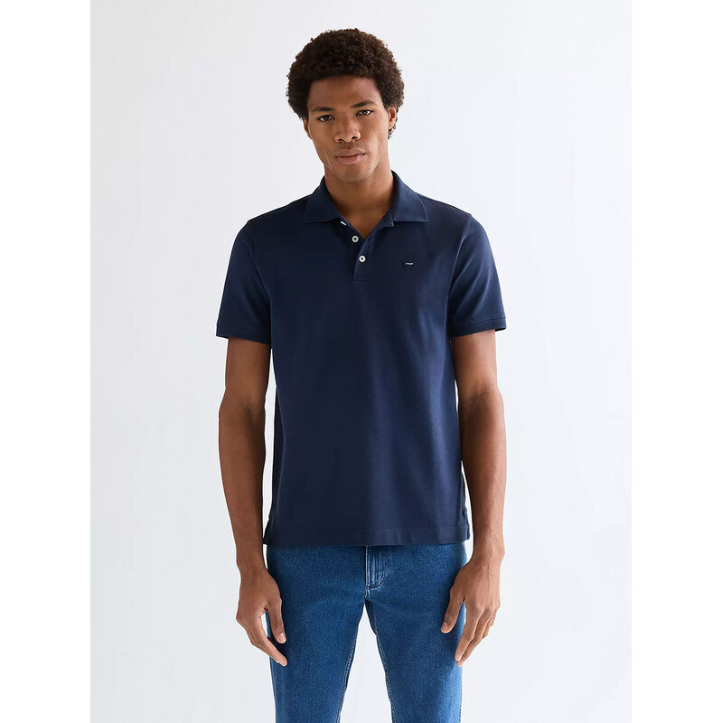 Pánské tričko WRANGLER POLO SHIRT NAVY 112377978