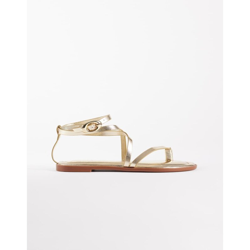 ASOS DESIGN Felicity strappy sandal in gold