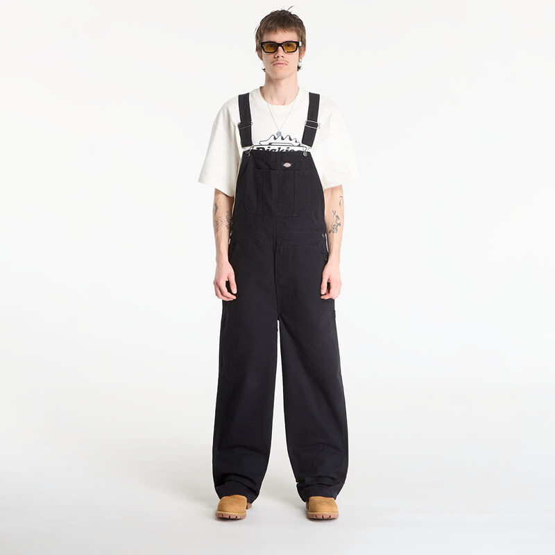 Džíny Dickies Loose Canvas Bib Black S
