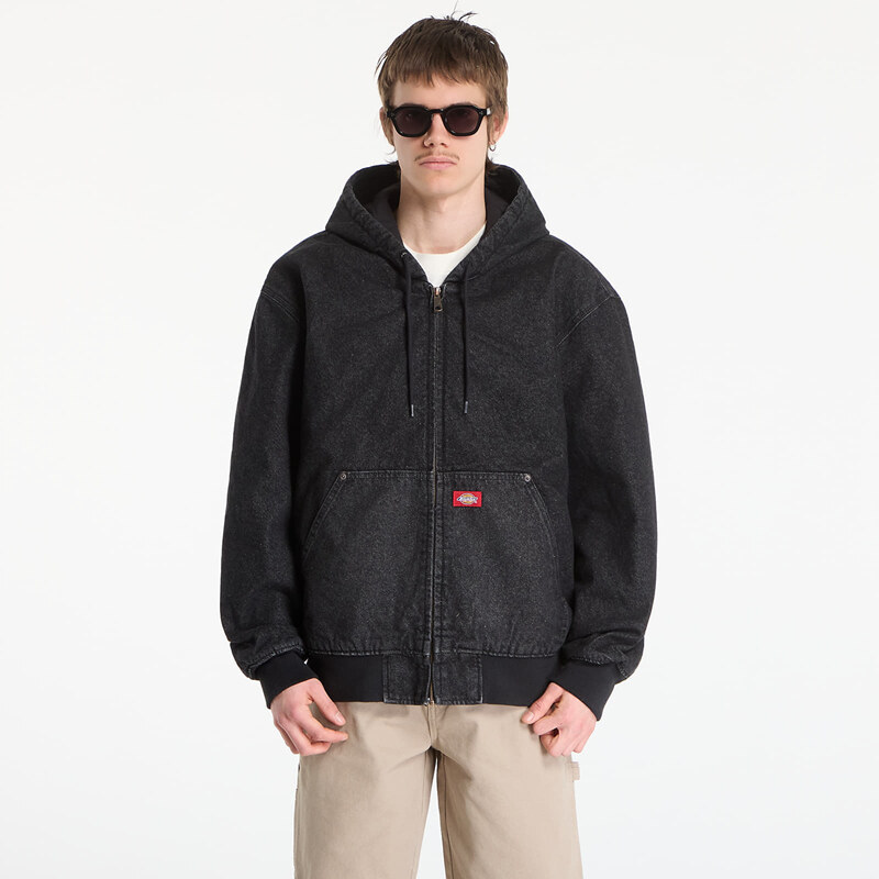 Bomber Dickies Lined Denim Hooded Bomber Black Wsh Faded M