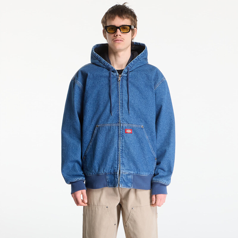 Bunda Dickies Lined Denim Hooded Bomber Classic Blue L