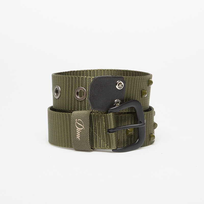 Pásek DIME Studded Belt Army Green S/M