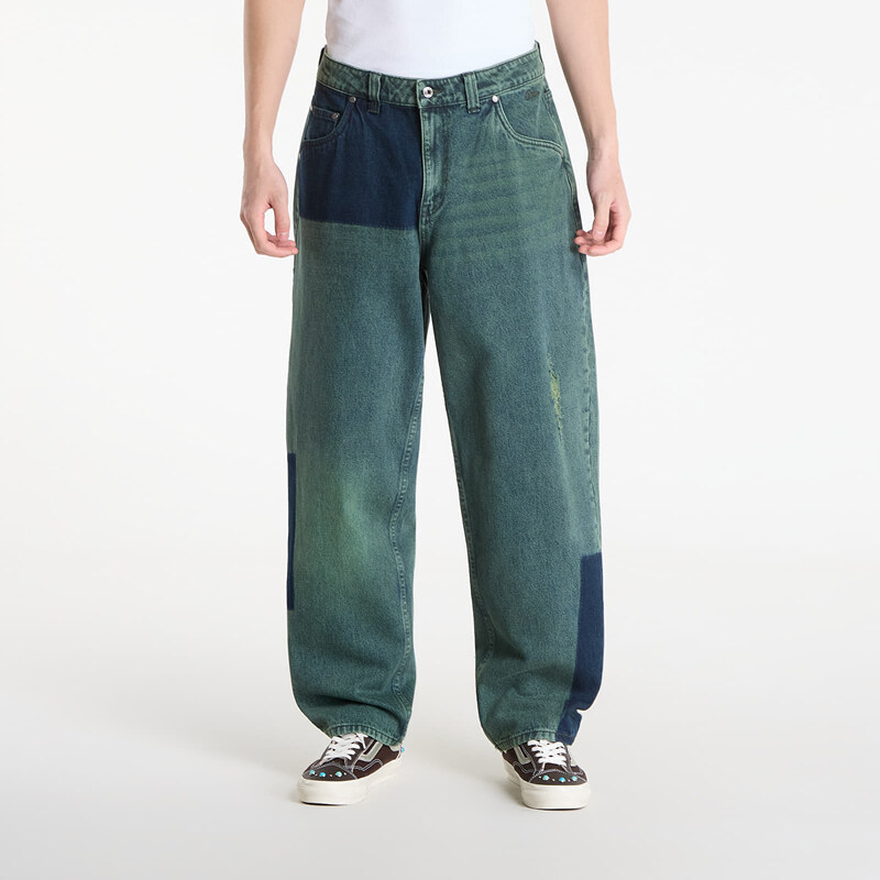 Džíny DIME Baggy Denim Pants Distressed Green 30