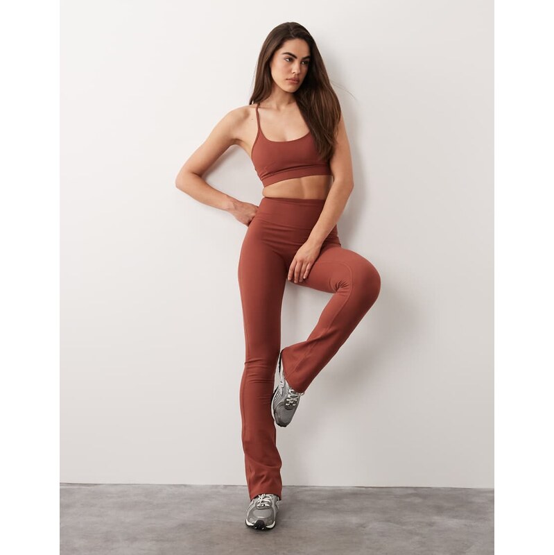4505 Icon soft touch high waist slim kick yoga legging in amber-Brown 115518955