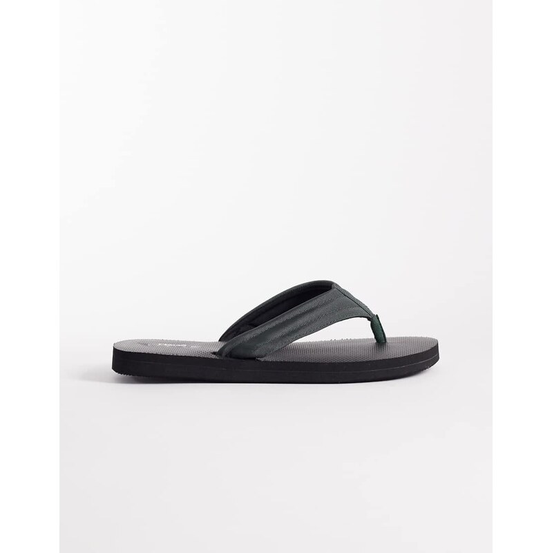 ASOS DESIGN flip flops with grosgrain strap in khaki-Green 115520502