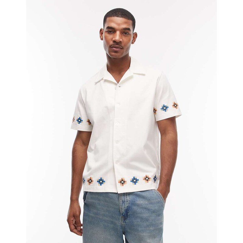PS Paul Smith short sleeve casual fit shirt with embroidery in