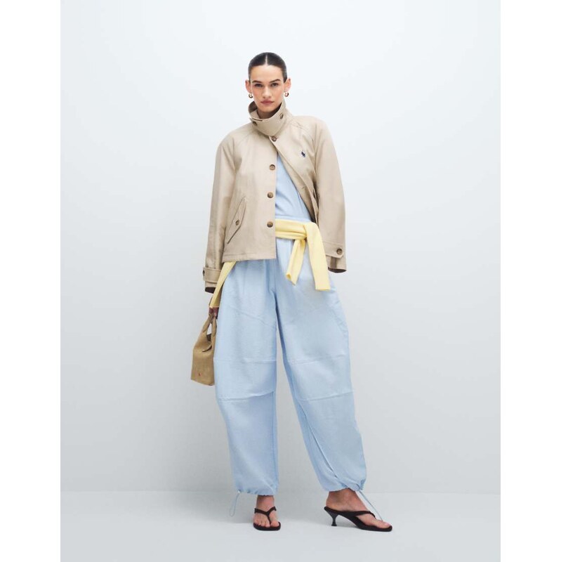 Bronze Snake Lavinia pinstripe trousers in blue 114811755