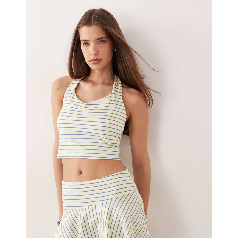 The Frolic exclusive jersey sweetheart neckline halter top co