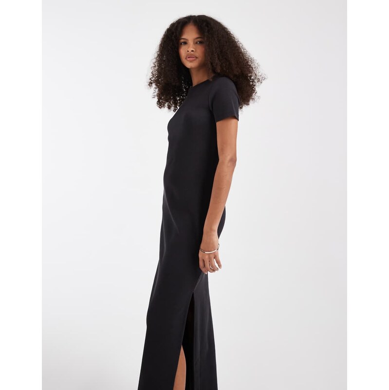 & Other Stories jersey maxi dress in black
