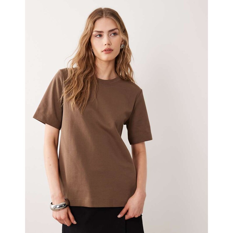 ARKET stretch heavyweight interlock short sleeve t-shirt in