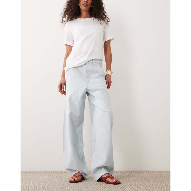 ARKET Endive barrel leg jeans in light blue wash 114896214