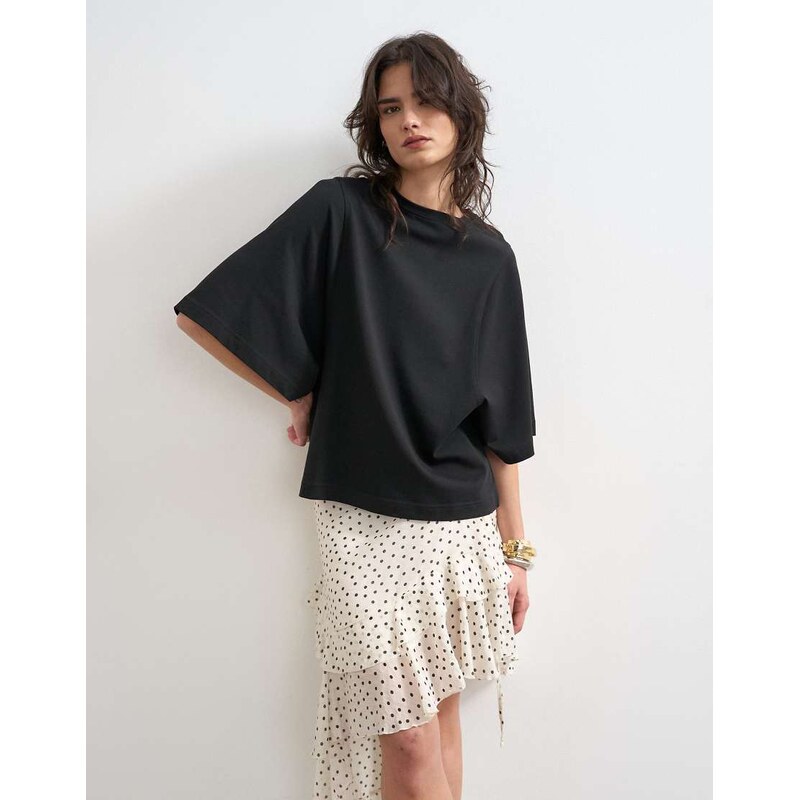 Topshop batwing t-shirt in black