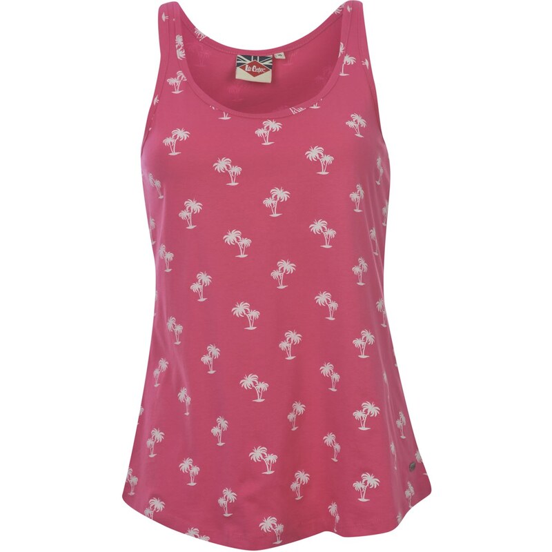 Lee Cooper All Over Print Slouch Vest Ladies, bright pink