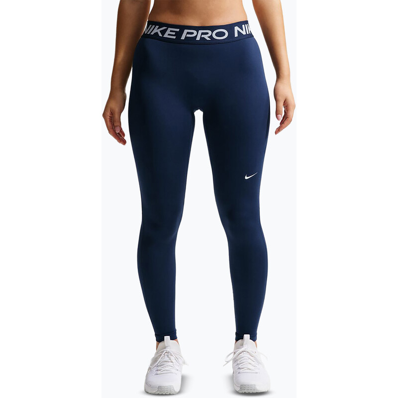 Dámské legíny Nike Pro Mid-Rise Full midnight navy/white