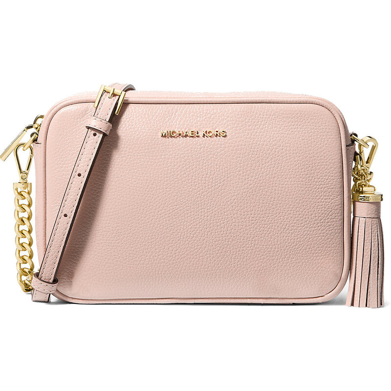 Michael Kors kožená kabelka Jet Set Crossbody růžová 114813208
